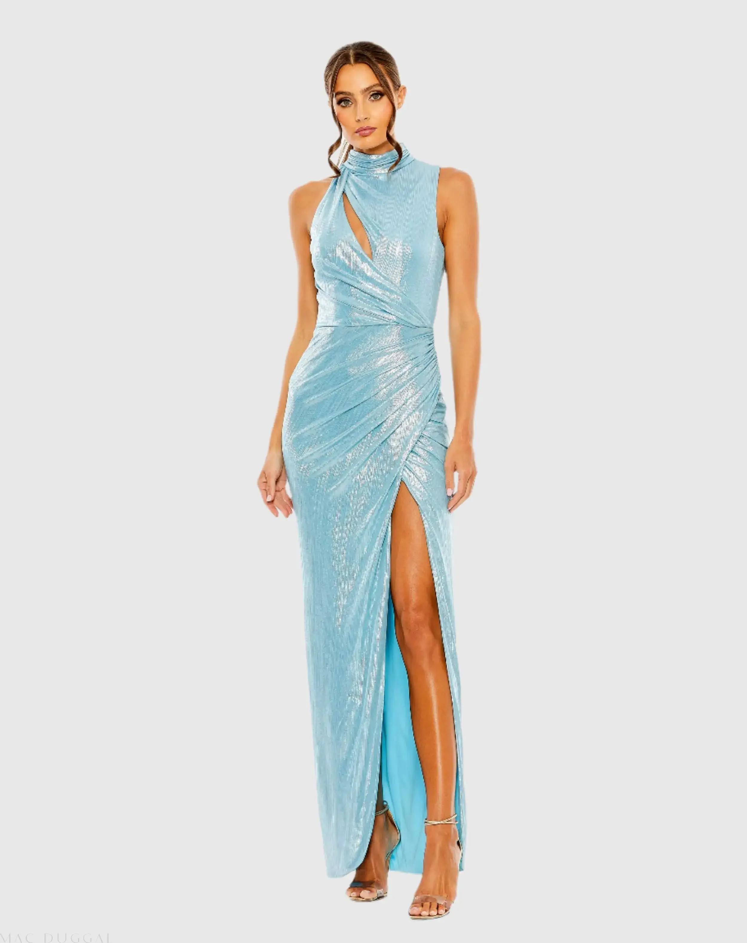 High Neck Sleeveless Gown - Image 3