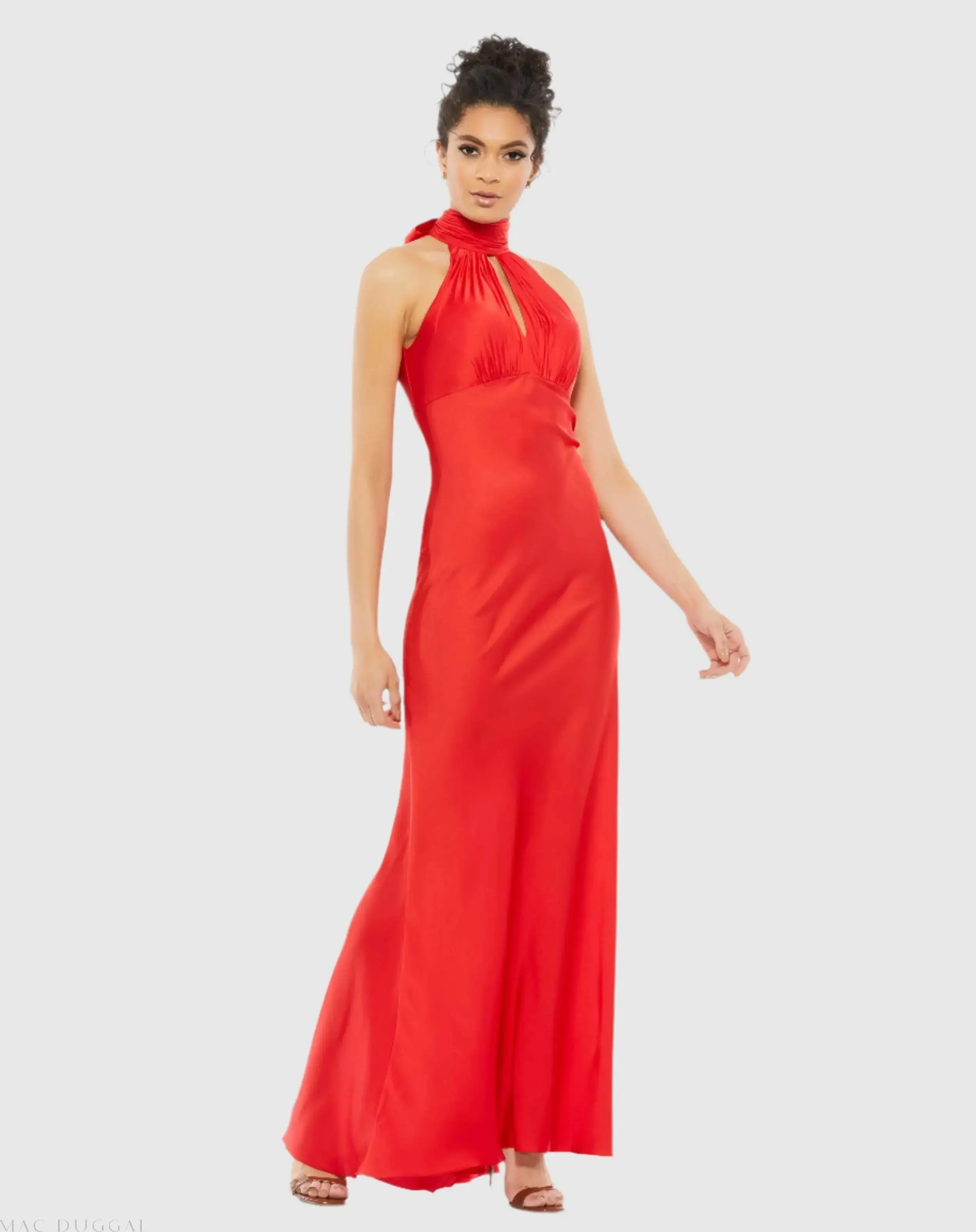 Keyhole Halter Empire Waist Gown - Image 2