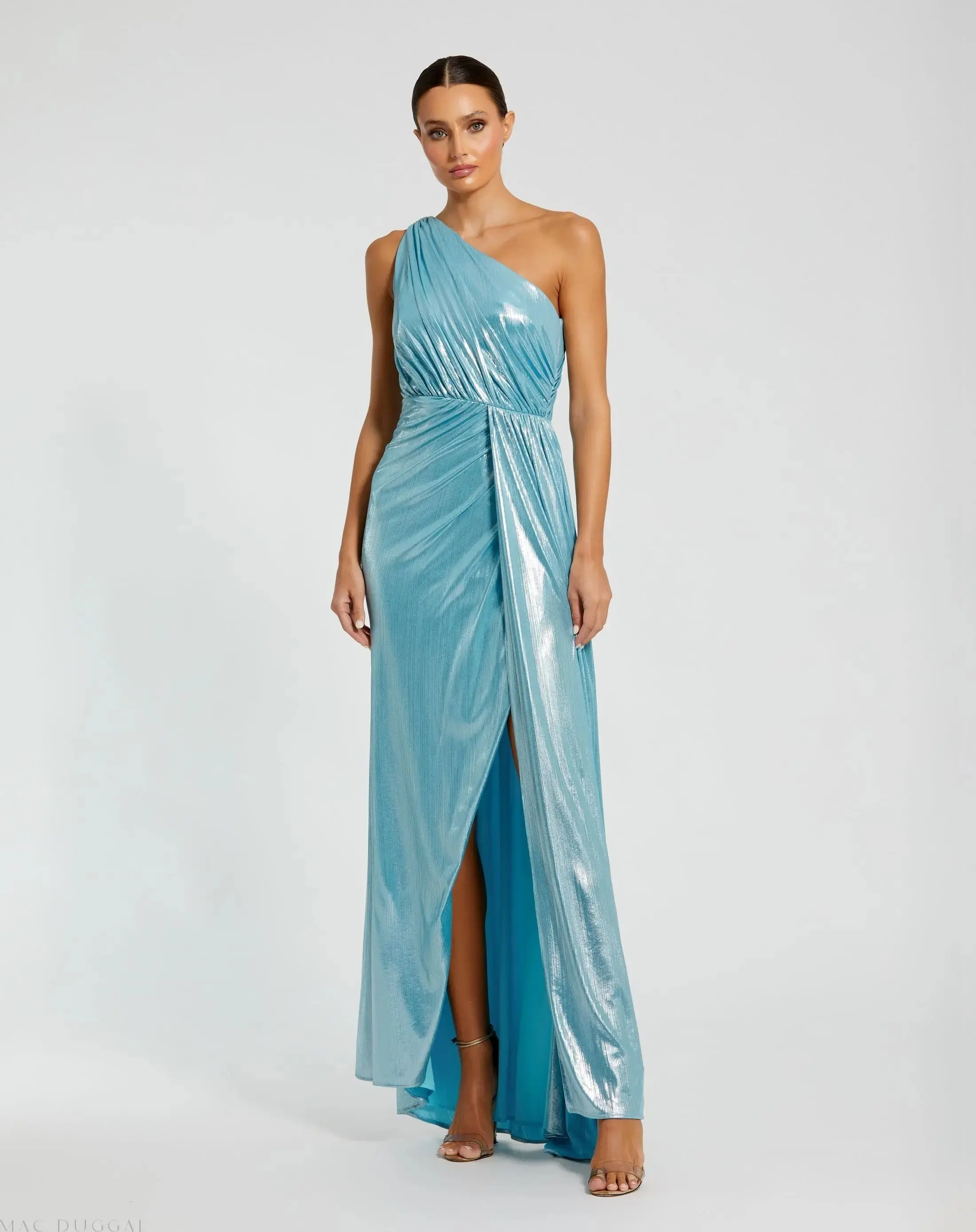 One Shoulder Draped Gown - Image 2