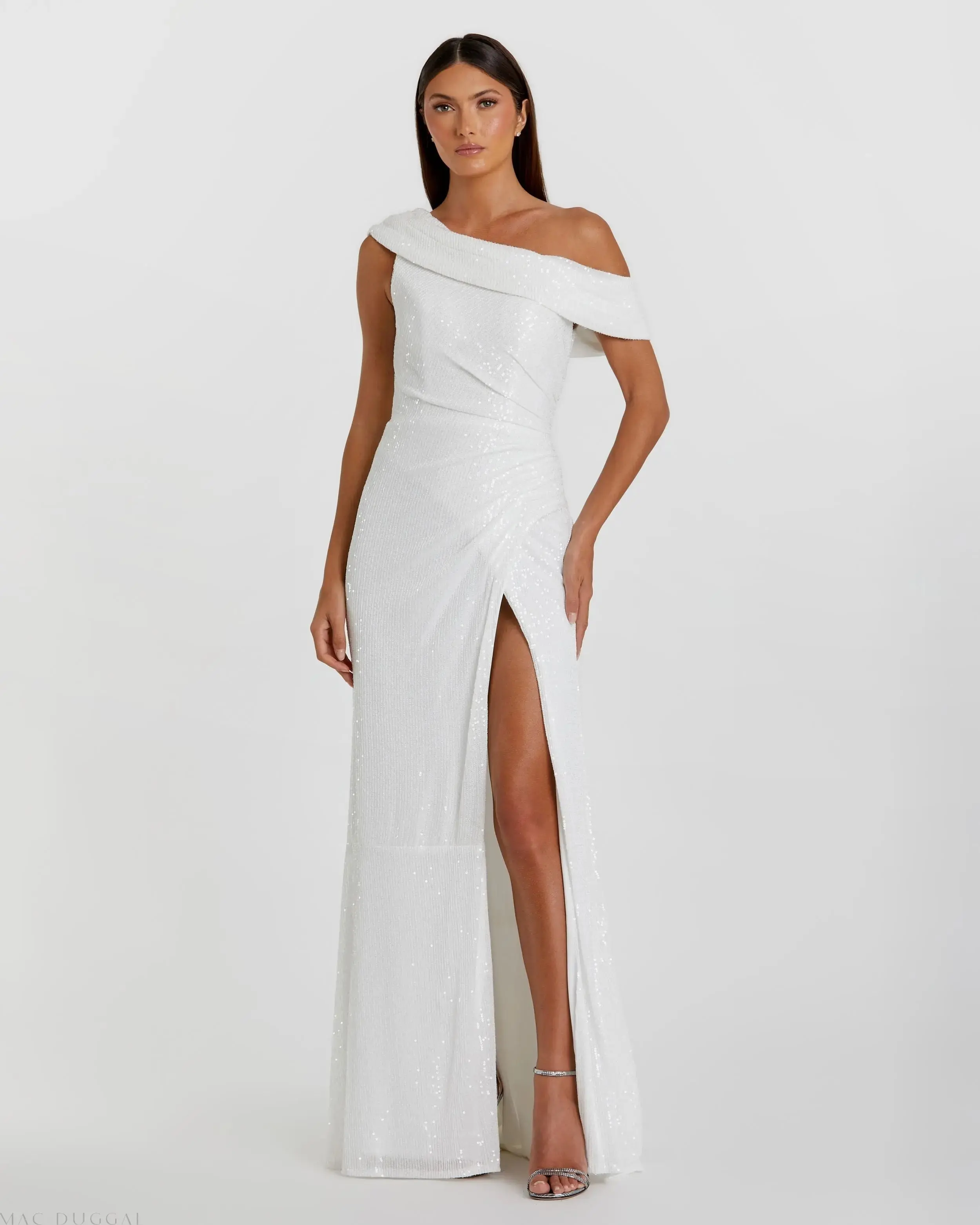 Sequined Drop Shoulder Gown - Image 2